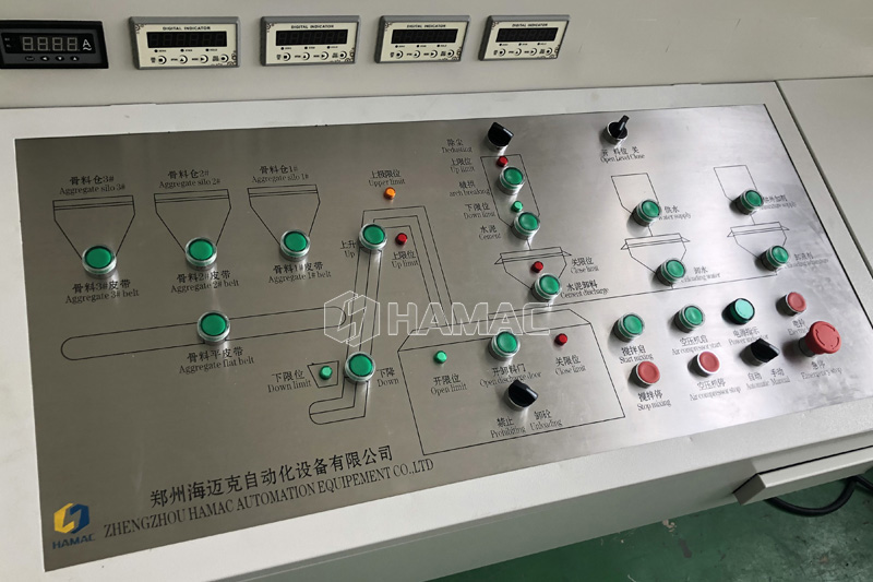 Control panel of HAMAC concrete batching plant