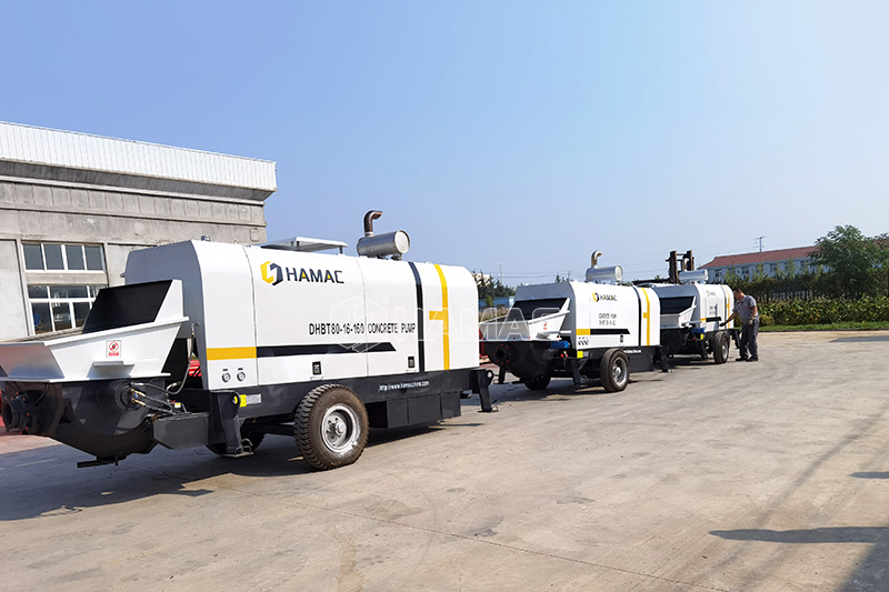 Three units diesel trailer concrete pump were delivered to Colombia