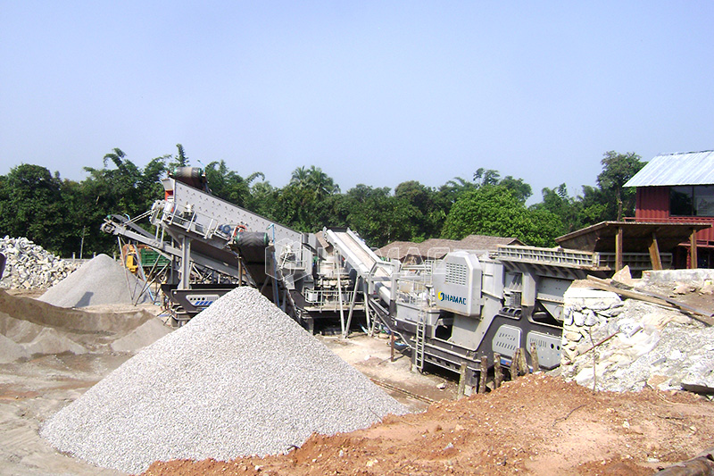 granite mobile crushing and screening plant in Myanmar