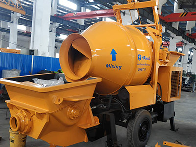 DHBT15 concrete mixer with pump and batching machine were delivered to Calabarzon